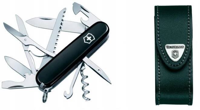 Kapesní nůž Victorinox Huntsman 1.3713.3 Černý + pouzdro