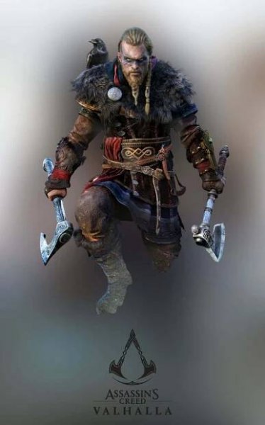 Eivor Holding Axe 1440p Assassin's Creed Valhalla Background