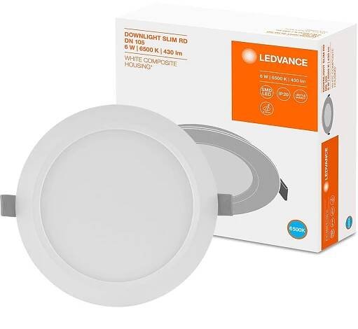 Panel LED Vestavný zápustný 6W 4000K DOWNLIGHT Slim DN105 LEDVANCE kulatý