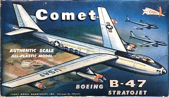 Коробка FROG 377P Boeing B-47 Stratojet, International Model Aircraft, 1958