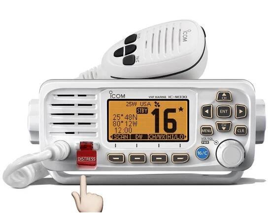 Activating DSC on a VHF radio