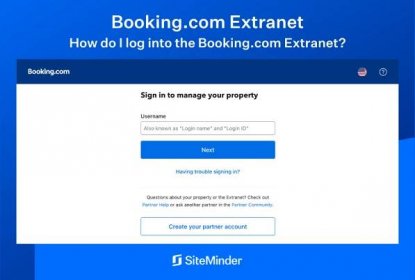 Booking.com Extranet: Guide for hoteliers- SiteMinder