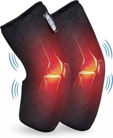 Comfier Heated Knee Brace Wrap with Massage, Vibration Knee Massager with Heating Pad for Knee, Gift For Family