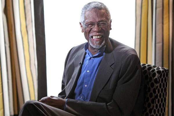 NBA Legend Bill Russell is interviewed by television personality John King prior to Bill Russell's acceptance of the Presidential Medal of Freedom award at the LIncoln Memorial on February 14, 2011 in Washington, DC.