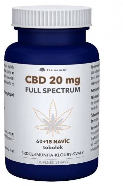 CBD 20mg Full Spectrum tob.60+15 navíc - skladem