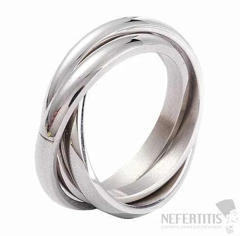Dámský ocelový prsten Silver Trinity
