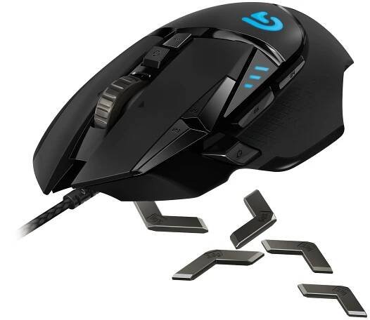 Papírenské zboží - Hrací myš "G502", černá, drátová, optická, USB, LOGITECH