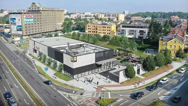 Lidl na Velkomoravské bude mít dvě patra