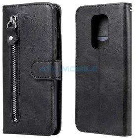 Pouzdro Book Motorola Moto G9 Play, E7 Plus Fashion Calf Zipper černé