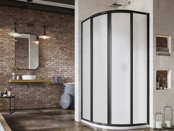 Sprchový kout Ravak Supernova SKCP4 90x90x195 čtyřdílný čtvrtkruhový, černá/pearl, 3117O30211 | Supernova | Sortiment | Koupelny JaS - koupelny, obklady a dlažby, koupelnové doplňky