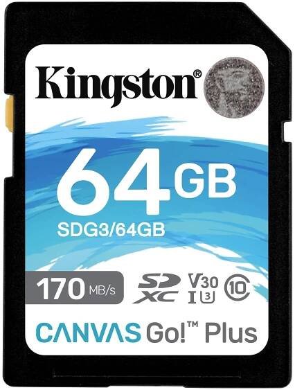 Kingston Canvas Go! Plus paměťová karta SD 64 GB Class 10 UHS-I