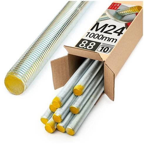 Závitová tyč M24 pozinkovaná 1000 mm 8.8 10ks.