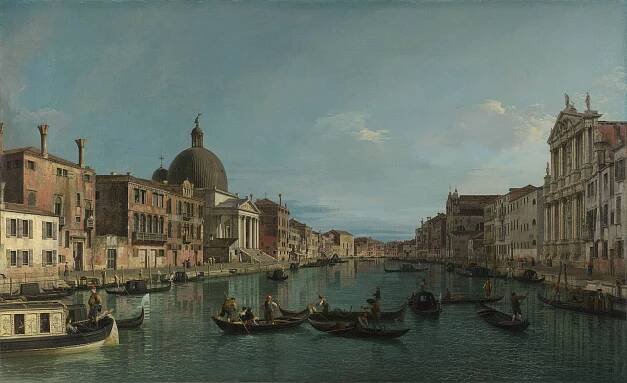 File:Giovanni Antonio Canal - Venice- The Grand Canal with S. Simeone Piccolo - National Gallery London.jpg - Wikimedia Commons