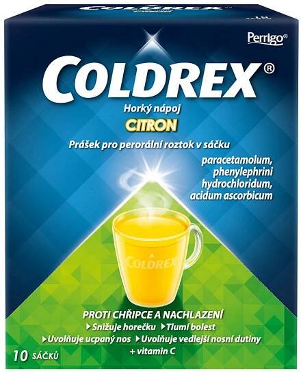 COLDREX Horký nápoj citrón 10 sáčků