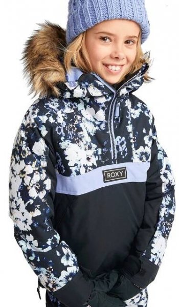 bunda Roxy Shelter - KVJ1/True Black Black Flowers