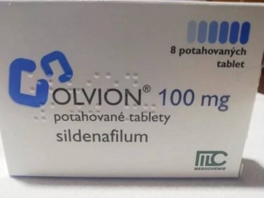 OLVION 100 mg - PRO MUŽE, v balení 8 kusů tablet - NA PŘEDPIS