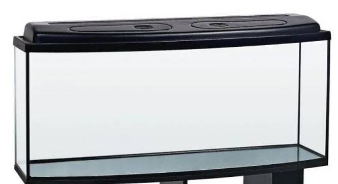 Akvarium s osvětlením DIVERSA 200 l oblý černý