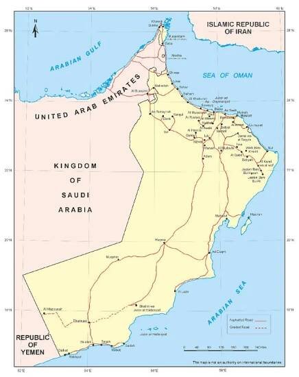 Maps of Oman | Collection of maps of Oman | Asia | Mapsland | Maps of the World