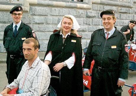 Bettina Lobkowicz jako dobrovolnice v Lourdech