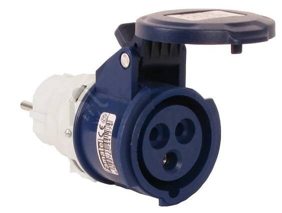 Adaptér CEE zásuvka / domovní vidlice Famatel 13912 230V/16A IP40