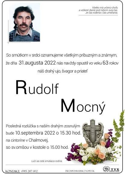 Rudolf Mocný - parte