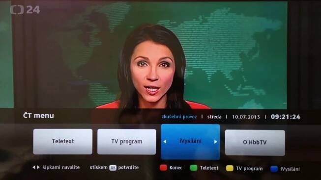 Menu HbbTV