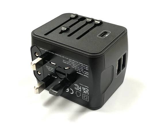 Powersmart SL-199 - Universal Travel Adaptor w/ 2 USB, 1 Type-C