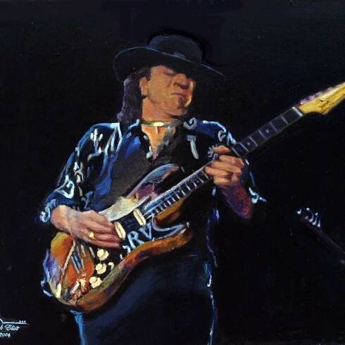 ‘Stevie Ray Vaughan Live’ Original Oil Painting