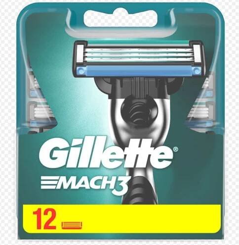 Gillette Mach3 holicí hlavice pro muže 12 ks