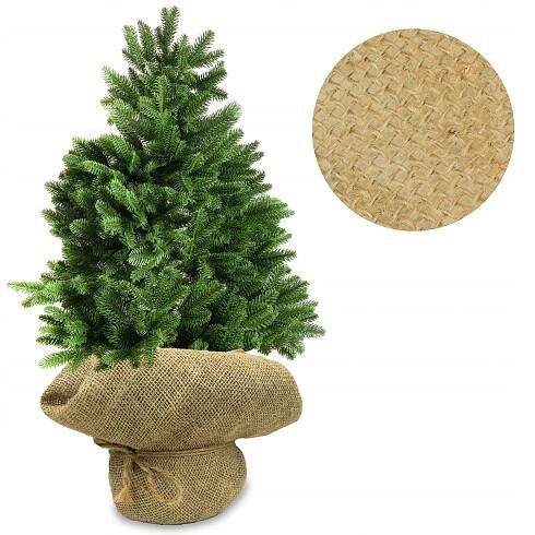 JUTOVÝ SÁČEK PŘÍRODNÍ 50x80 cm VELKÝ OBAL NA KVĚTINÁČ VÁNOČNÍHO STROMKU