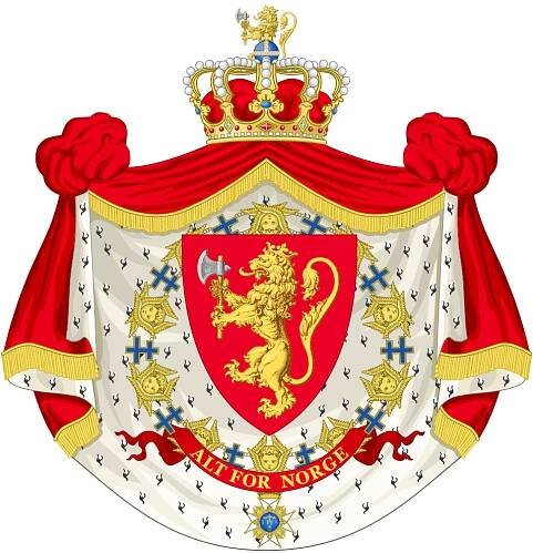 Soubor:Coat of Arms of Haakon VII of Norway (Seraphim Variant).svg – Wikipedie