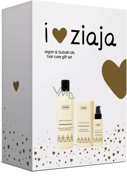 Ziaja Argan oil smoothing hair shampoo 300 ml + hair serum 50 ml, cosmetic set