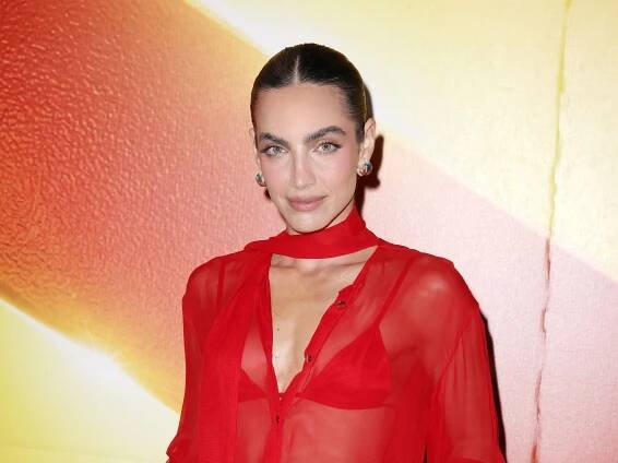 María Gabriela de Faría stuns in sheer look at 'Superman' screening