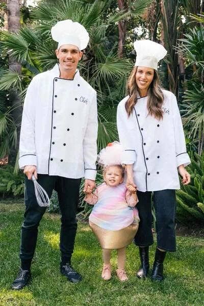 Kayla Ewell and husband Tanner Novlan dress up with their daughter Poppy Marie for Halloween in 2021.