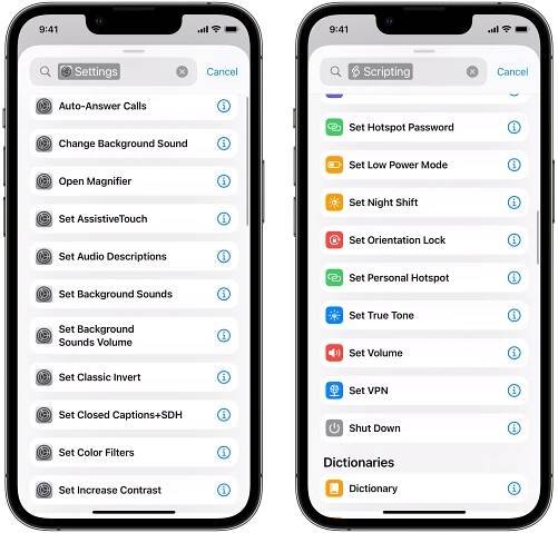 Quick Settings Shortcuts
