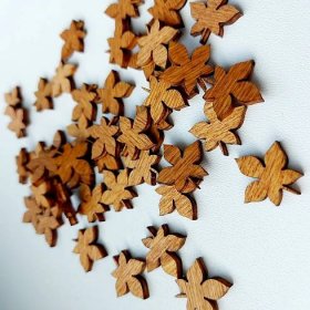 Kaštan / listí - dřevěné tvary na tvoření a dekorace / podzimní výzdoba / věnce