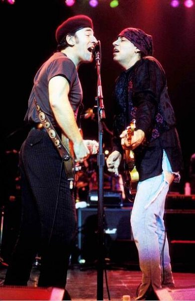 Bruce Springsteen and Steven Van Zandt of The E Street Band perform at Sgt. Patrick King Benefit Concert 