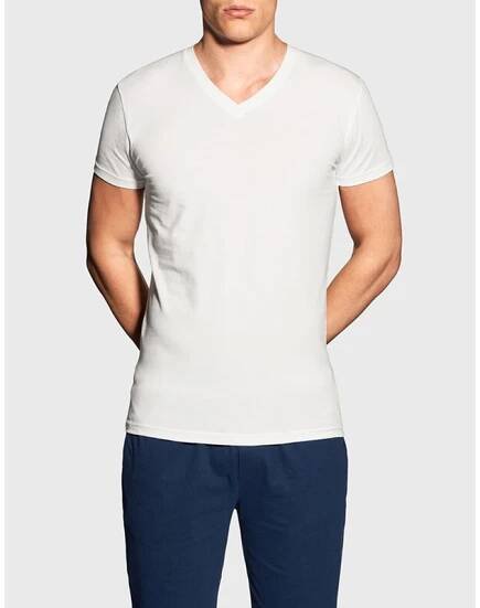 Pánské tričko Gant V neck bílé