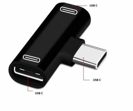 Rozdvojka USB-C na 2x USB-C - Černá | zitra-doma.cz