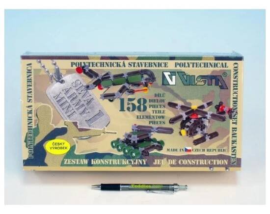 Stavebnice Seva Army mini 1 plast 158ks v krabici 31,5x16,5x7,5cm