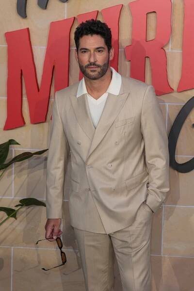 Tom Ellis at the premiere of The Thursday Murder Club.