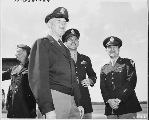 Gen._Henry_H._Arnold,_Commanding_General,_Army_Air_Forces,_smiles_as_he_steps_from_his_plane_at_Gatow_Airport..._-_NARA_-_198828