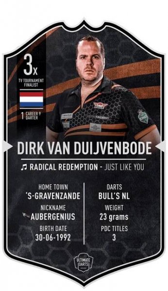 Ultimate Darts Card - Dirk Van Duijvenbode 