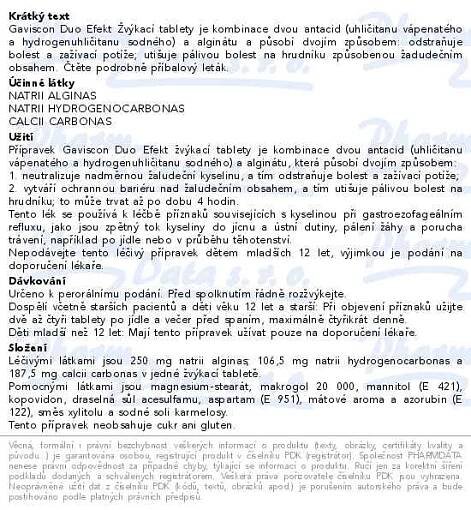 Gaviscon Duo Efekt 48 žvýkacích tablet