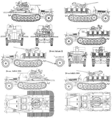 Sd.Kfz.10 Light German half track prime mover