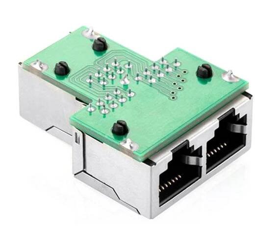 RJ45 Ethernet LAN síťový rozbočovač Y dvojitý adaptér 3portový spojovací konektor
