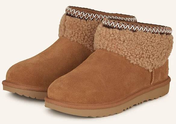 UGG Boty CLASSIC ULTRA MINI CURLY KIDS