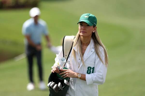 Erica Stoll, wife of Rory McIlroy, at the Masters Tournament.