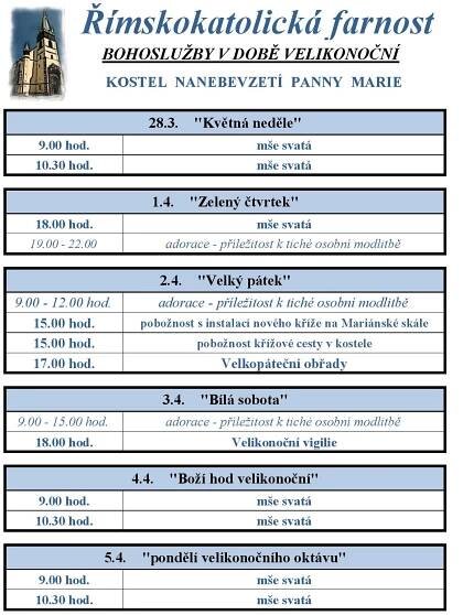 Pořad bohoslužeb