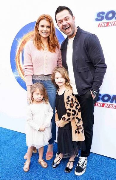 JoAnna Garcia, Nick Swisher and family attend Sonic The Hedgehog Family Day Event on January 25, 2020 in Hollywood, California. 